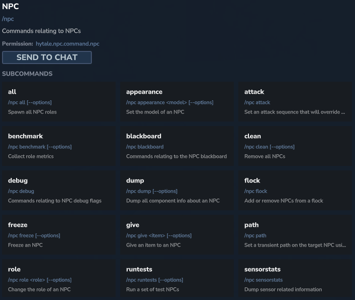 Освоение команд NPC в Hytale