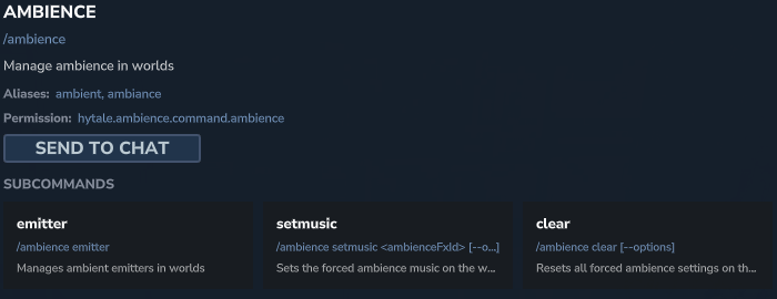 Освоение атмосферы: команды /ambience и /environment в Hytale